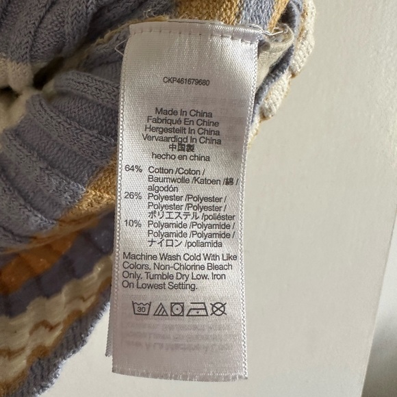 Madewell Glencrest Button Front Sweater Tee in Stripe Size Large EUC - Picture 9 of 11